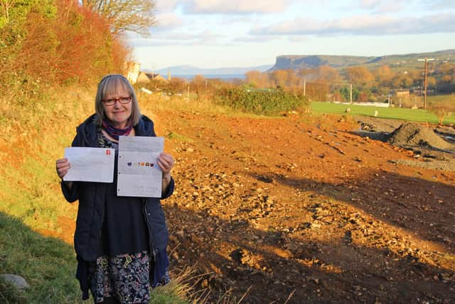 Anne Kelly  of herself with a letter from her granddaughter Cora Kelly Bell, who decided to set a special challenge for the postal service. Family Handout/PA Wire