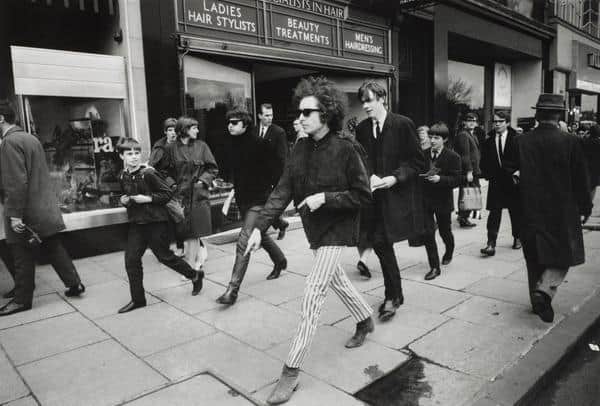 Dylan in Princes Street in 1966 (Image:Barry Feinstein)