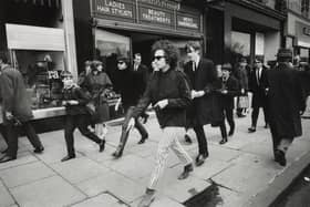 Dylan in Princes Street in 1966 (Image:Barry Feinstein)