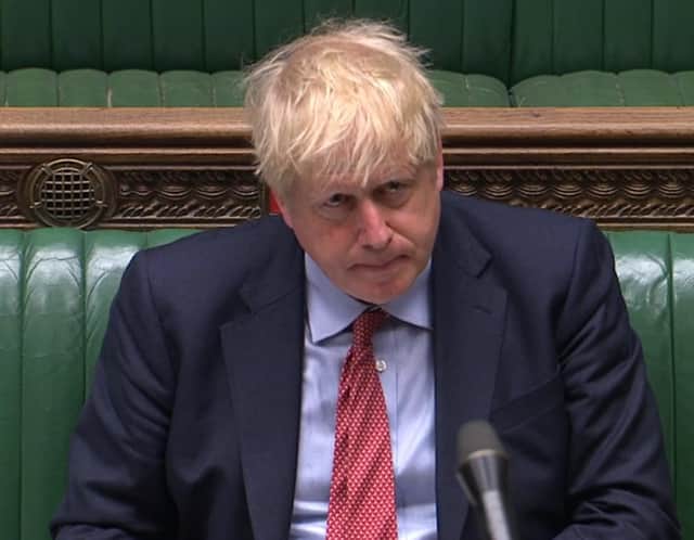 Boris Johnson during Prime Minister's Questions in the House of Commons