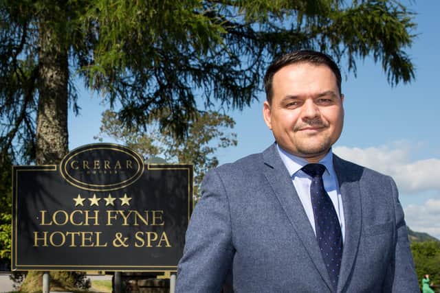 Crerar Hotels CEO Chris Wayne-Wills outside the Loch Fyne Hotel and Spa. Picture: Robert Perry