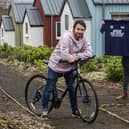 Sir Chris Hoy visits Social Bite's first village in Granton, Edinburgh, with the charity's founder Josh Littlejohn, to launch the Break the Cycle campaign.