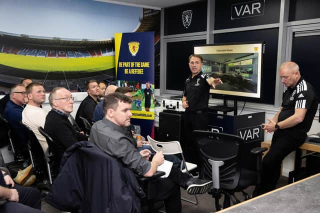 Members of the media are shown the ropes at the VAR nerve centre at Clydesdale House.