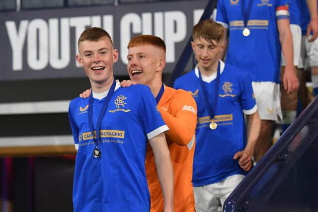Rangers Rory Wilson scored the winning goal in the Scottish Youth Cup final over Hearts. (Photo by Craig Foy / SNS Group)
