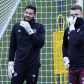 Craig Gordon, left, and Zander Clark are vying for places in the Scotland squad.
