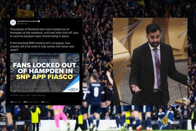 'These claims are not true': Scot Gov hits out at Scottish Conservatives over Hampden tweet