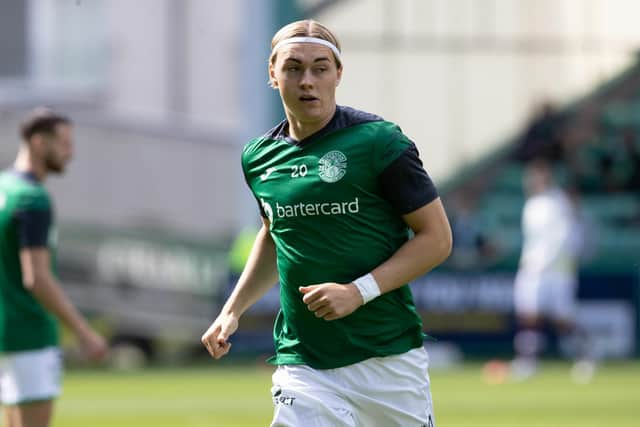 Hibs striker Elias Melkersen could be back in the side for Saturday's match against Aberdeen. Photo by Alan Harvey / SNS Group