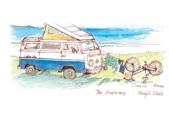 A van on Barra. Picture: Mairi Hedderwick