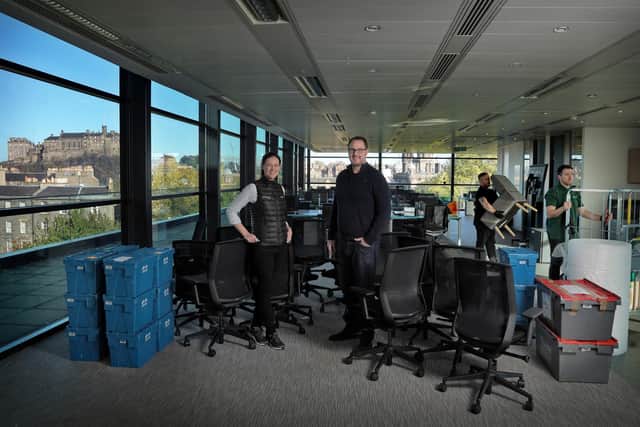 Bureau Group co-founders Andy and Jennifer Russell say the acquisition is a 'pivotal moment in supporting large-scale decarbonisation of the commercial furniture industry'. Picture: Stewart Attwood.