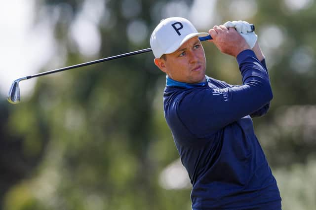 Graeme Robertson pictured in action during the Loch Lomond Whiskies Scottish PGA Championship at Scotscraig. Picture: Kenny Smith/Getty Images.