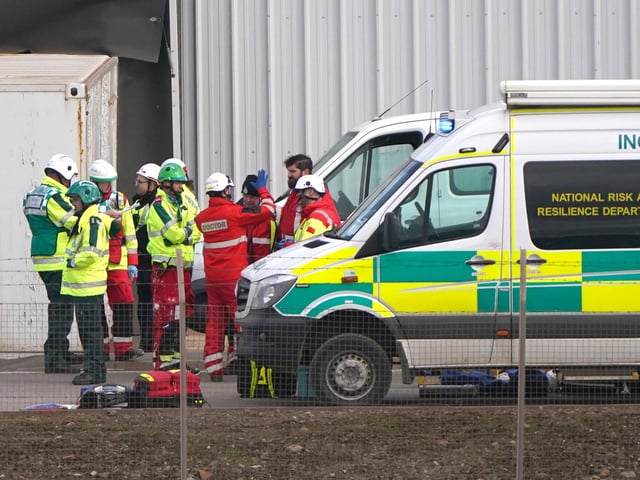 The incident sparked a a multi-agency response, with the Scottish Ambulance Service and Scottish Fire and Rescue also in attendance