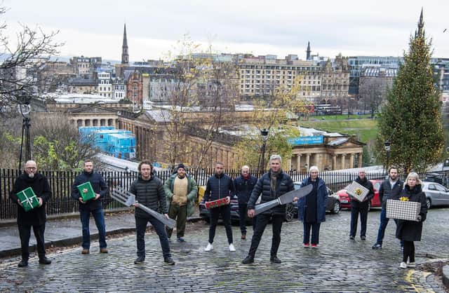 Scottish food stars Tom Kitchin, Martin Wishart, Carina Contini, James Thomson, Nic Wood, Stefano Pieraccini, Scott Smith, Michele Civiera, Mark Alston, Katie O’Brien and Andrew Radford got together last year to boost eating out in Scotland (Picture: Lisa Ferguson)
