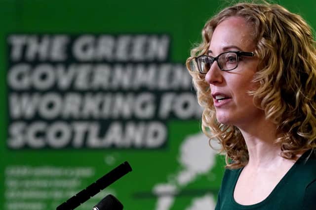 Party co-leader Lorna Slater speaking at the Scottish Green Party conference last year (pic: Jane Barlow/PA)