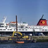 MV Caledonian Isles awaiting repair in Troon on Thursday. Picture: John Devlin