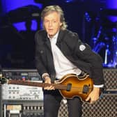 Paul McCartney in concert at Dodger Stadium, Los Angeles, in July 2019