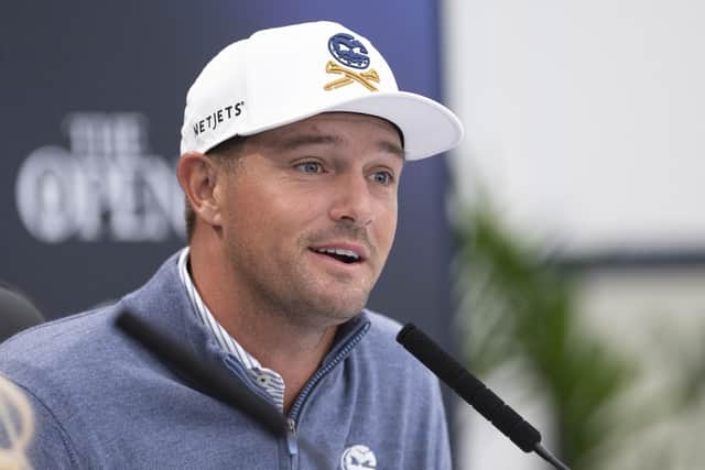 US Open champion Bryson DeChambeau speaks to the media at Royal Troon ahead of the 152nd Open. Picture: Tom Russo/The Scotsman.