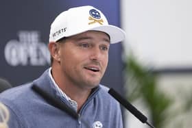 US Open champion Bryson DeChambeau speaks to the media at Royal Troon ahead of the 152nd Open. Picture: Tom Russo/The Scotsman.