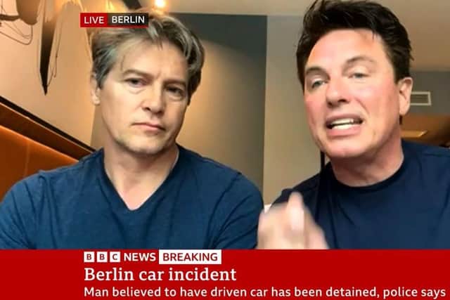 A screengrab from the BBC interview