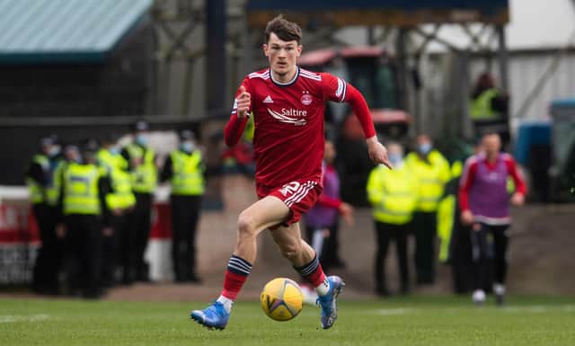 Calvin Ramsay in action for Aberdeen. (Photo by Craig Foy / SNS Group)
