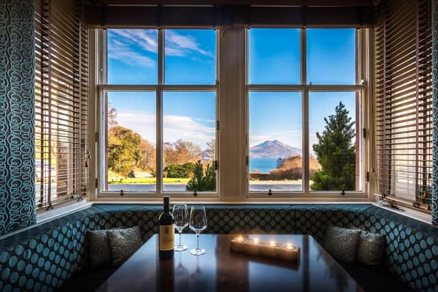 Views from The Chart Room Bar, Duisdale House Hotel, Sleat, Skye.