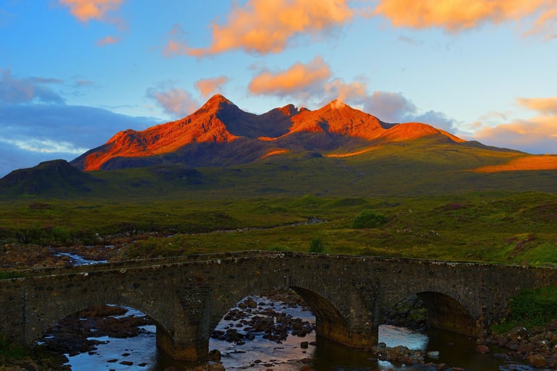 If you have ever found a shop selling postcards of the Isle of Skye then it is likely you've already seen this location. Sligachan is located where the Black Cuillin meets the western seaboard and it is one of the quintessential views of the Isle of Skye that no visiting couple should miss.