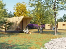 How the Swedish-designed pod/lodge will look on a site