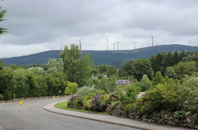 Proposed view of the wind farm from Banchory.