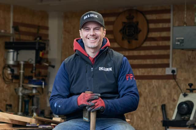 Freddie Main decided to leave teaching and focus on his dream to make products from reclaimed wood. Picture: contributed.