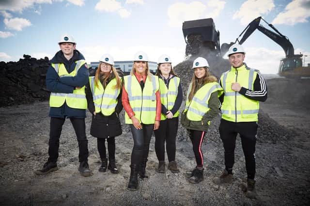 Marie Macklin welcomes Ayrshire College students to the Halo Site Kilmarnock. Picture: Guy Hinks.