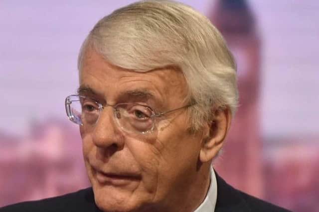 Sir John Major suggested a "two vote"  referendum process could be staged
