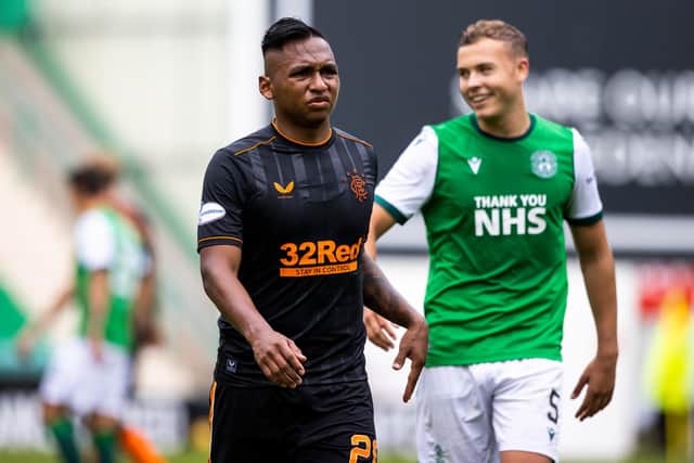 Ryan Porteous seems to want to make up with Alfredo Morelos after their frisky encouter but the Rangers man isn't interested
