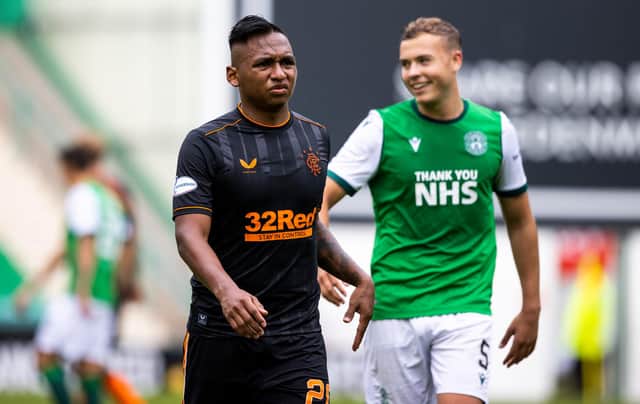 Ryan Porteous seems to want to make up with Alfredo Morelos after their frisky encouter but the Rangers man isn't interested
