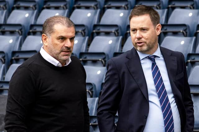 Celtic manager Ange Postecoglou and Rangers boss Michael Beale.