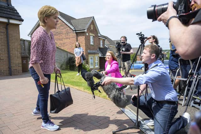 Former first minister Nicola Sturgeon speaks to the media in 2023, a week after she was arrested by Operation Branchform police and followed standard legal advice to make no comment in her interview. She was released without charge