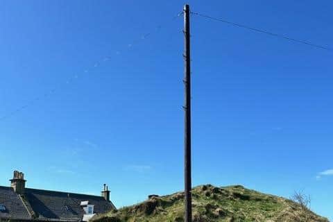 The telecoms at Doorie Hill by Burghead Fort in Moray