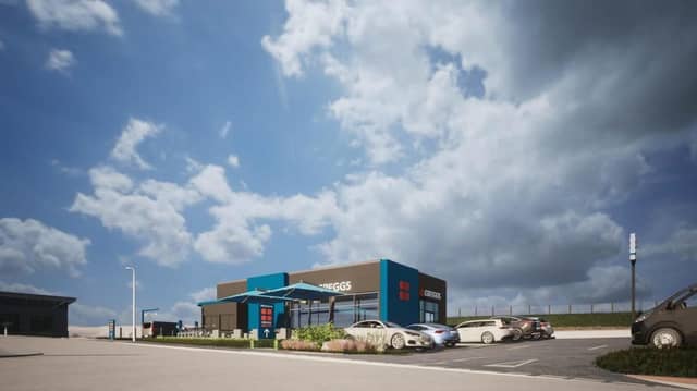 Artist impression of the proposed Greggs drive-thru in Blackburn (pic Taylor Architecture)