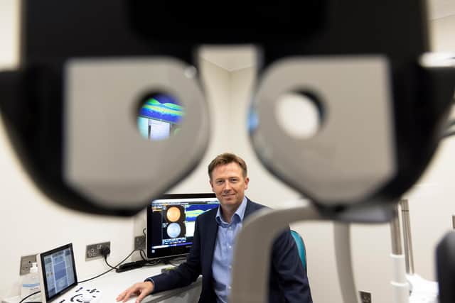 Director and optometrist Eddie Russell has invested nearly £400,000 kitting out the practice. Picture: Graeme Hart/Perthshire Picture Agency.