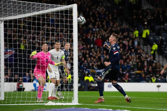 Scotland’s Scott McTominay scores an injury-time winner over Israel at Hampden (Photo by Sammy Turner / SNS Group)
