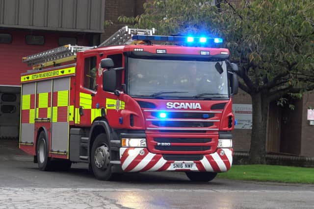 Fire crews were alerted at 6.02pm yesterday to reports of a house on fire at Canmore Grove, Dunfermline, Fife. Operations Control mobilised four appliances and one aerial rescue pump to the scene, where the ground floor of the property was alight.