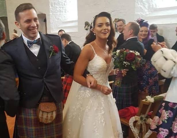 Laura and Paul on their wedding day, just over four years ago