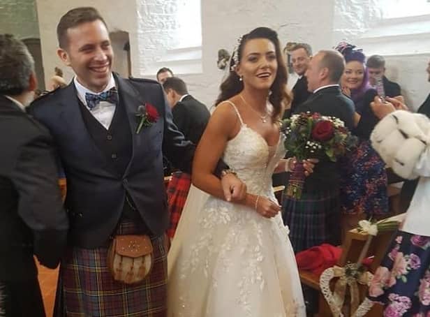 Laura and Paul on their wedding day, just over four years ago