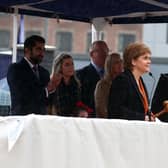 Nicola Sturgeon at a launch ceremony for the MV Glen Sannox in 2017 (Picture: Andrew Milligan/PA)