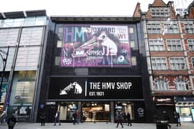 A general view of the HMV store on Oxford Street in London