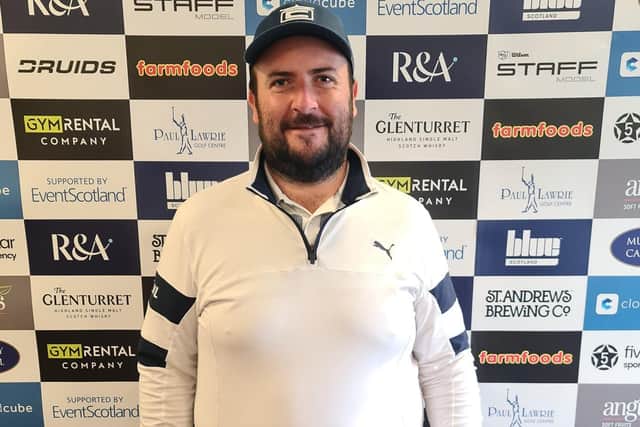 Ryan Campbell picturd after winning the Blairgowrie Perthshire Masters on the Tartan Pro Tour.