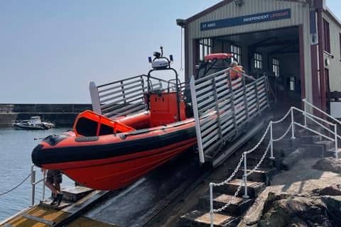 The unresponsive swimmer was rescued from the water at Coldingham Bay (Photo: St Abbs lifeboat).