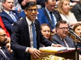 Prime Minister Rishi Sunak standing at the despatch box. Picture: Roger Harris/UK Parliament/AFP via Getty Images
