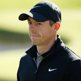 Rory McIlroy during the pro-am prior to The Genesis Invitational at Riviera Country Club in Pacific Palisades, California. Picture: Cliff Hawkins/Getty Images.