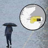 The Met Office has issused a yellow weather warning for heavy rain across the Highlands on Monday morning.