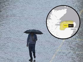 The Met Office has issused a yellow weather warning for heavy rain across the Highlands on Monday morning.