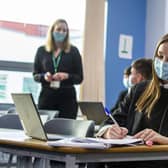 Scottish Labour has branded the Scottish Government’s school ventilation strategy “farcical and dangerous” as it calls for an update on the strategy (Photo: Lisa Ferguson). 





Higher History S5/S6 Armadale Academy students/pupils wear masks in the classroom along with their teacher



West Lothian has been placed into Tier 3 alon with the rest of the Central Belt



COVID 19, CORONA VIRUS - From today teachers and S4-S6 pupils must wear face masks/face coverings in classrooms in the new tier 3 and tier 4 COVID 19 restrictions.



Senior pupils and their teachers are being advised to wear face coverings in classrooms for schools in the new level 3 and 4 restriction areas.



The Scottish government has released new guidance on school safety to take account of the five-level Covid alert system, which begins on Monday.



Other guidance advises staff to wear face coverings in all schools, where social distancing is not possible.



And parents should wear masks even at drop-off and pick-up.